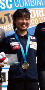 平野夏海選手表彰台